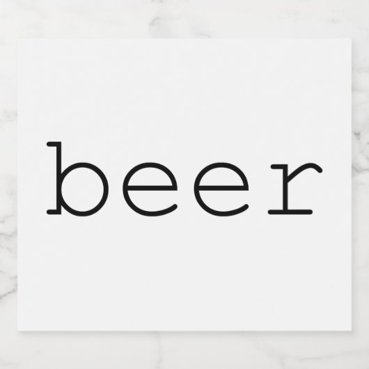 Basis Bier Label - Wit Bier Etiket (Enkel label)