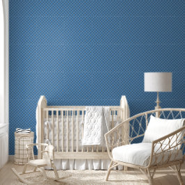 basis blauw/babyblauw geruit katoen  behang