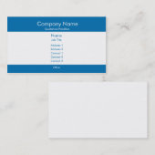 Basis blauw en wit visitekaartje (Voorkant / Achterkant)