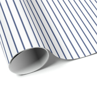 Basis Blauw Pinstripe Minimalistisch Elke Gelegenh Cadeaupapier