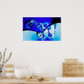 Basis blauw poster (Keuken)