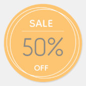 Basis bruine winkel promotie verkoop sticker (Voorkant)