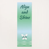 Basis Butterfly met Waves - Zachte Groenen Yogamat (Achterkant)