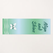 Basis Butterfly met Waves - Zachte Groenen Yogamat (Voorkant (horizontaal))