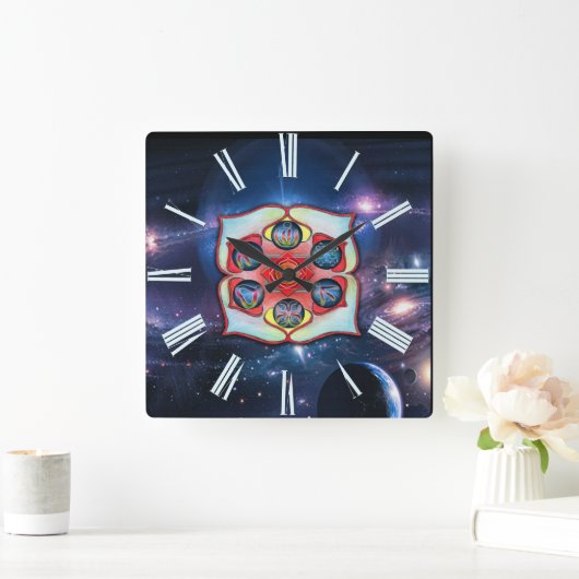 Basis Chakra Vierkante Klok (Huis)
