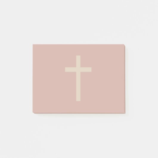 Basis Christelijk Kruis Gulden Snede Roestbruin Post-it® Notes (Voorkant)