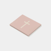 Basis Christelijk Kruis Gulden Snede Roestbruin Post-it® Notes (Schuin)