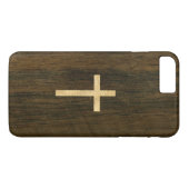 Basis Christelijk kruishout Case-Mate iPhone Case (Achterkant (Horizontaal))