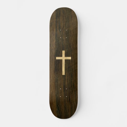 Basis Christelijk kruishout — Veneer Maple Rosewoo Persoonlijk Skateboard (Voorkant)