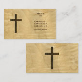 Basis Christelijk kruishout Visitekaartje (Voorkant / Achterkant)