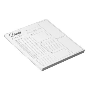 Basis dagelijkse planner vellen voor algemeen gebr notitieblok