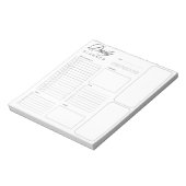 Basis dagelijkse planner vellen voor algemeen gebr notitieblok (Linkerzijde)