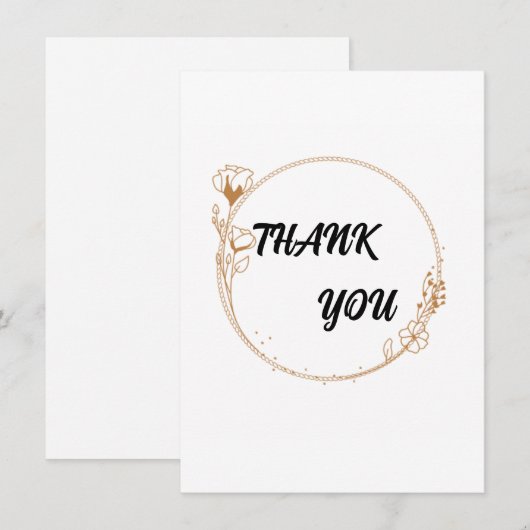 Basis Dankkaarten Bedankkaart (Voorkant / Achterkant)