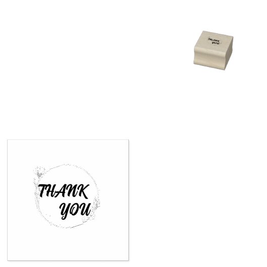 Basis Dankkaarten Rubberstempel (Gestempeld)