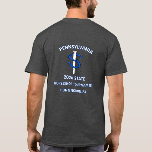 Basis Dark HorseShoe Pitching Tee T-shirt (Achterkant)