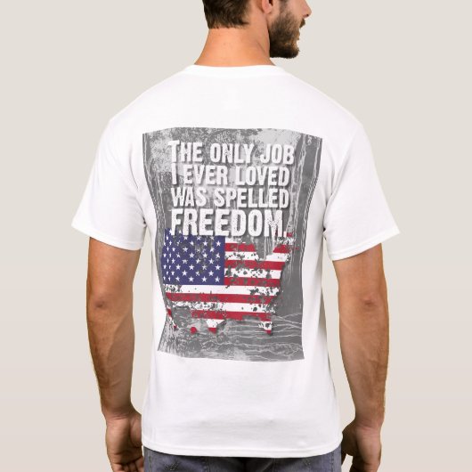 Basis Donker T-shirt – Freedom Job (Achterkant)