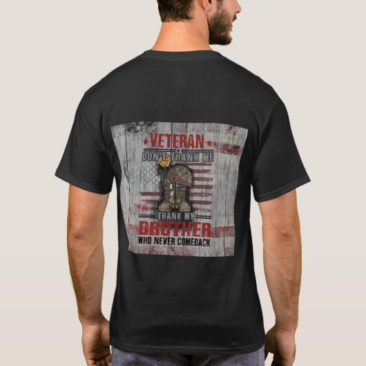 Basis, donkere T-shirt, comfortabel, casual en los T-shirt (Achterkant)