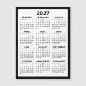 Basis Eenvoudig Minimalistisch 2027 Magnetische Ka (Voorkant)