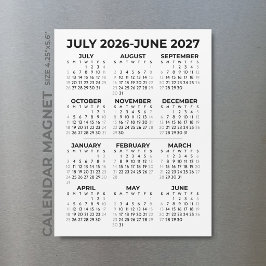 Basis Eenvoudige 2026-2027 Schooljaar Agenda Magne
