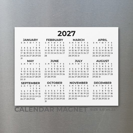 Basis Eenvoudige 2027 Horizontale Magnetische Kale