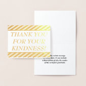 Basis, Eenvoudige "DANK U VOOR UW VRIENDELijkHEID! Folie Kaarten (Display)