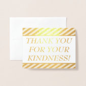 Basis, Eenvoudige "DANK U VOOR UW VRIENDELijkHEID! Folie Kaarten (Voorkant met envelop)