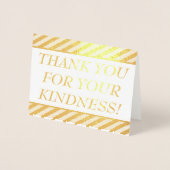 Basis, Eenvoudige "DANK U VOOR UW VRIENDELijkHEID! Folie Kaarten (Voorkant)