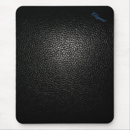 Basis elegante leren zwarte stijl notitieblok muismat