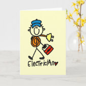 Basis-elektricienoverhemden en -cadeaus kaart (Gele Bloem)