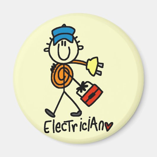 Basis-elektricienoverhemden en -cadeaus magneet (Voorkant)