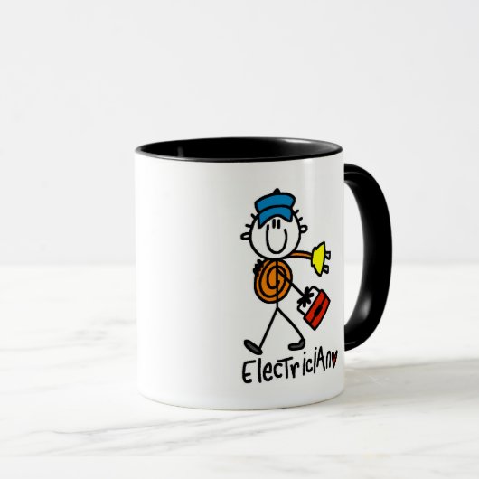 Basis-elektricienoverhemden en -cadeaus mok (Voorkant rechts)