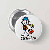 Basis-elektricienoverhemden en -cadeaus ronde button 5,7 cm (Voorkant /achterkant)