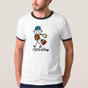 Basis-elektricienoverhemden en -cadeaus t-shirt