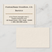 Basis- en conservatieve barrister-Visitekaartje Visitekaartje (Voorkant / Achterkant)