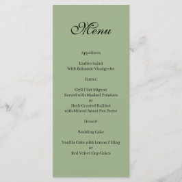 Basis en Elegant groen en wit Menu
