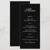 Basis en Elegant zwart en wit Menu (Voorkant / Achterkant)