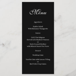 Basis en Elegant zwart en wit Menu