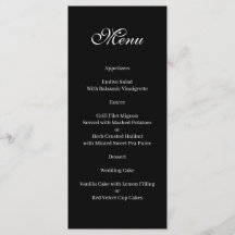 Basis en Elegant zwart en wit Menu