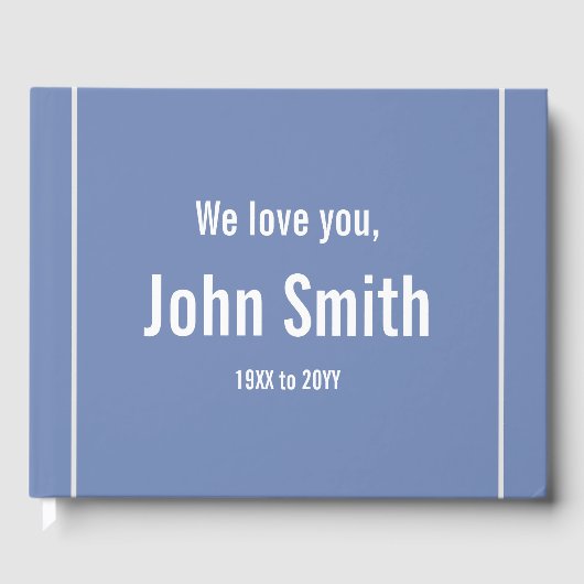 Basis- en elegante begrafenis/Memorial Guestbook Gastenboek (Voorkant)