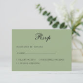 Basis en Elegante RSVP kaart (Staand voorkant)