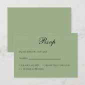 Basis en Elegante RSVP kaart (Voorkant / Achterkant)