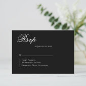 Basis en Elegante RSVP Kaart (Staand voorkant)