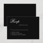 Basis en Elegante RSVP Kaart (Voorkant / Achterkant)