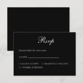 Basis en elegante RSVP kaart (Voorkant / Achterkant)