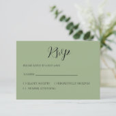 Basis en Elegante RSVP kaart (Staand voorkant)