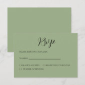 Basis en Elegante RSVP kaart (Voorkant / Achterkant)