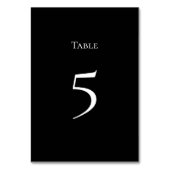 Basis en Elegante Tafel Nummerkaart Kaart (Achterkant)