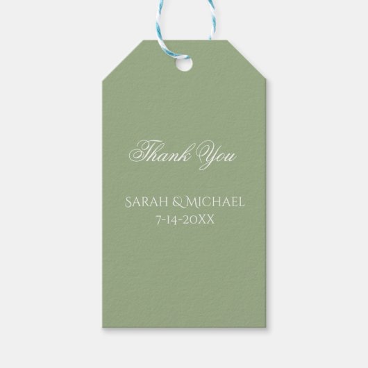 Basis- en Elegante Trouwdag Cadeaulabel (Voorkant)
