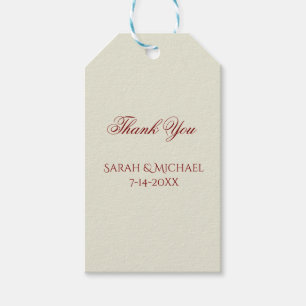 Basis- en Elegante Trouwdag Cadeaulabel