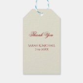 Basis- en Elegante Trouwdag Cadeaulabel (Achterkant)